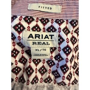Ariat REAL Fitted Kirby Stretch Western Shirt Womens XL Geometric Diamond Aztec